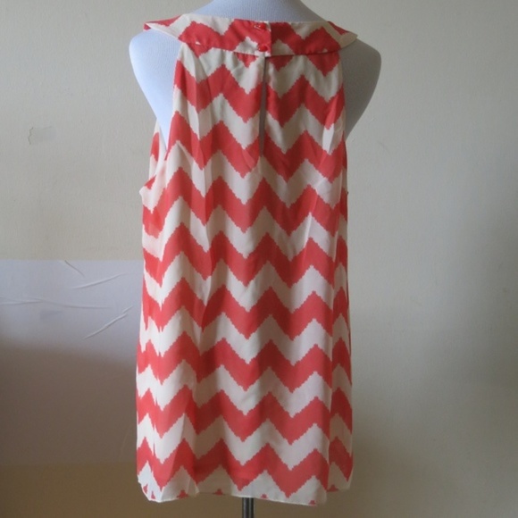 MAURICES Chevron Stripe Lined Sleeveless Top Blouse - Size 0 - Picture 3 of 7